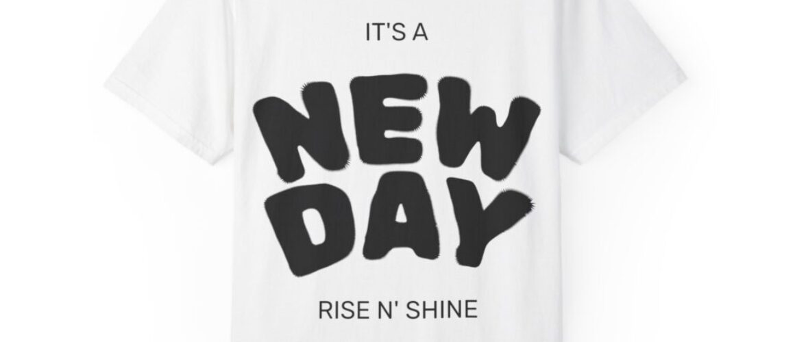 Fromly White - Weißes T-Shirt mit Motivdruck