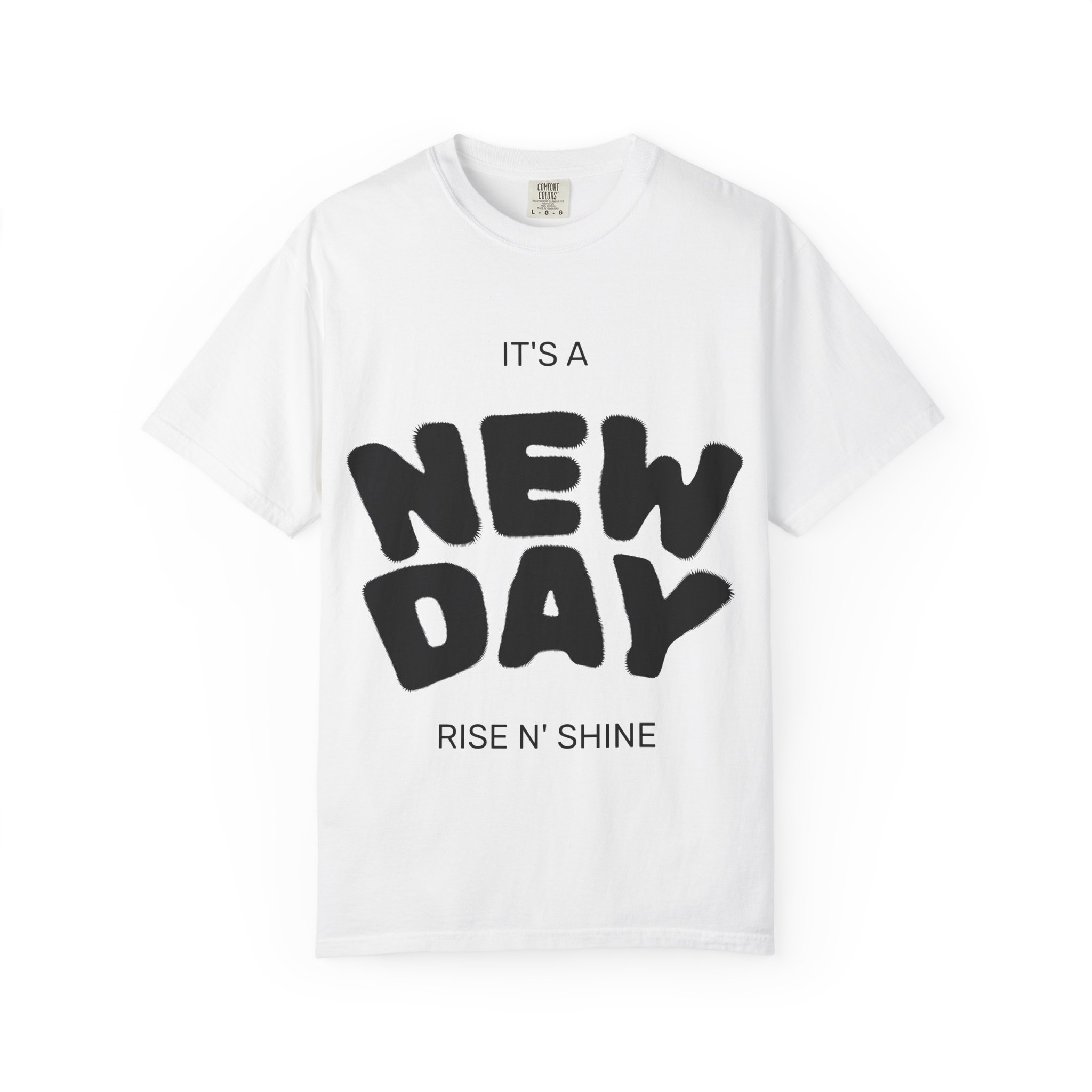 Fromly White - Weißes T-Shirt mit Motivdruck